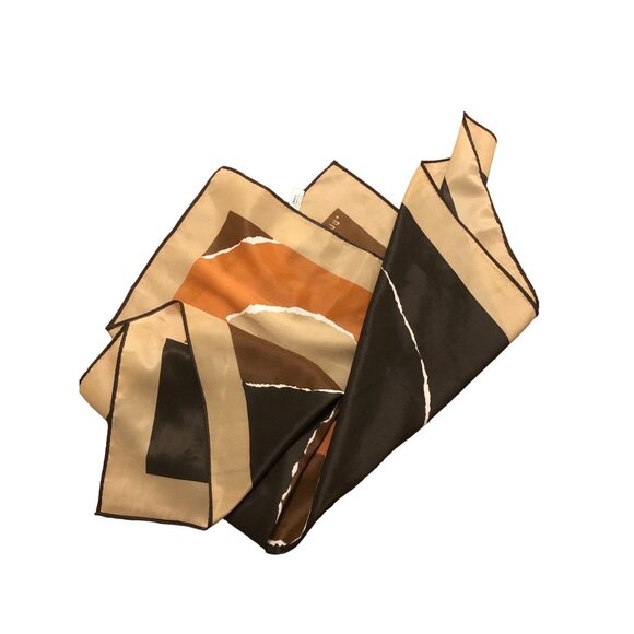 Vintage Vera Retro Brown Abstract Scarf - Picture 6 of 6
